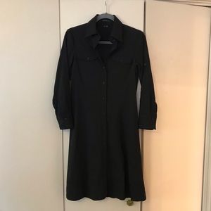 Theory Black Shirt Dress, Size 4